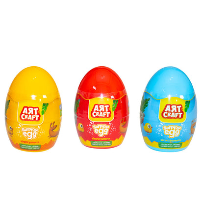 Art Craft - Surprise Egg with Play Dough &amp; 3D Molds - Creative Fun Awaits Inside Every Egg!