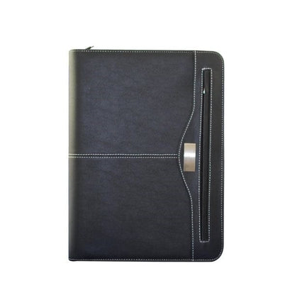 Vermonti A4 Plus Ringbuchmappe mit Taschenrechner & Reissverschluss-Aussentasche