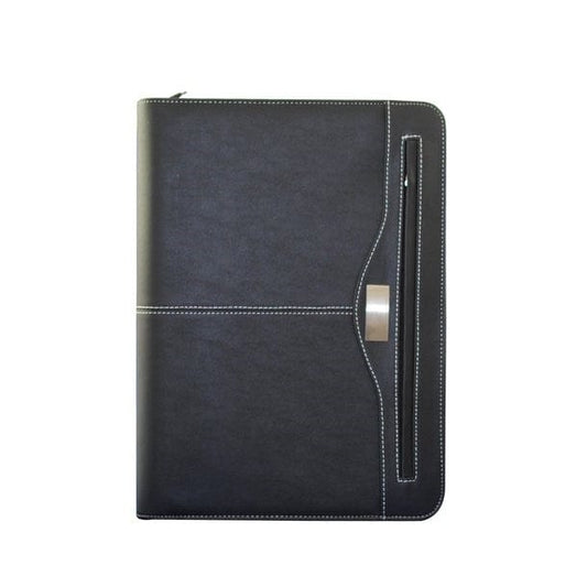 Vermonti A4 Plus Ringbuchmappe mit Taschenrechner & Reissverschluss-Aussentasche