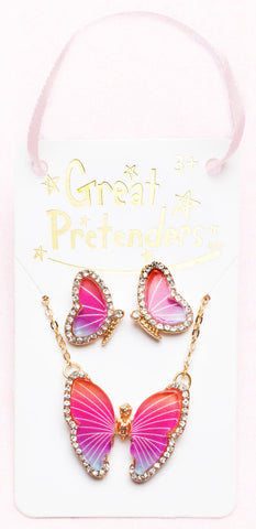 Halskette und Ohrringe Butterfly