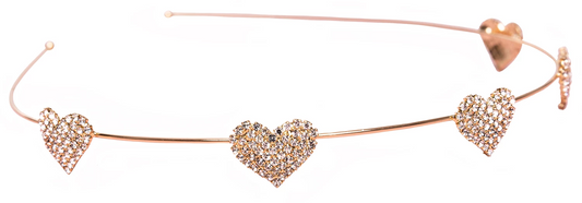 Haarreif gold mit Herzen