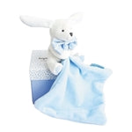 Hase mit Schmusetuch, himmelblau 10cm