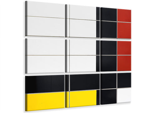 Leinwandbild 9-teilig Mondriaan Facade