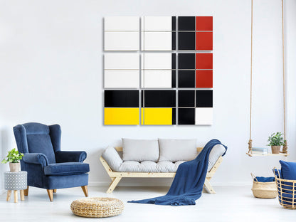 Leinwandbild 9-teilig Mondriaan Facade
