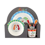 Geschirr-Set Hase Ringel Dingel Kinderbunt