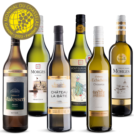 CAVE DE LA CÔTE - Chasselas Medal Box - 6 Gold Medal Swiss Wines 🏅🇨🇭🍷