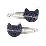 Haar Clip Katze,  blau (MQ6)