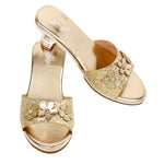 Pantolette mit Absatz Ellina, Gold metallic, Gr. 24/25