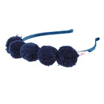 Haarreif Rosa Pompon dunkelblau (MQ2)