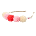 Haarreif Rosa Pompon bunt (MQ2)