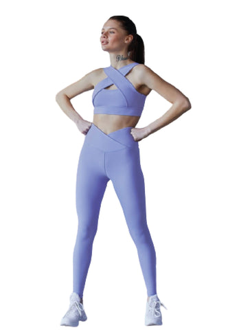 1054 Extra High Waist Leggings in Hellblau