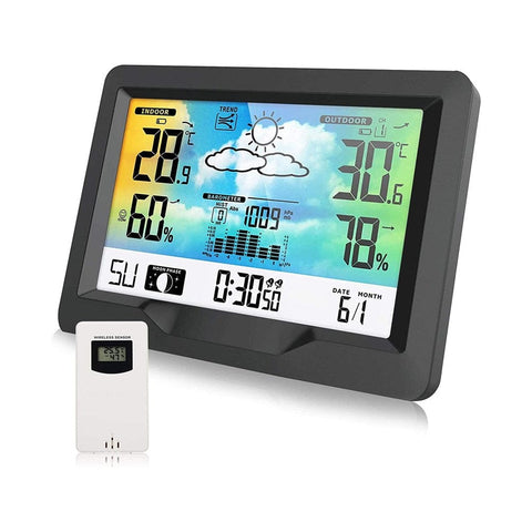 Wetterstation mit Funksensor – Temperatur, Luftfeuchte & Wettervorhersage