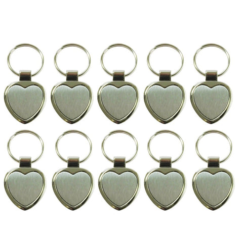 Heartbeat Schlüsselanhänger 10er Set – Herzform, ca. 3 x 3 cm
