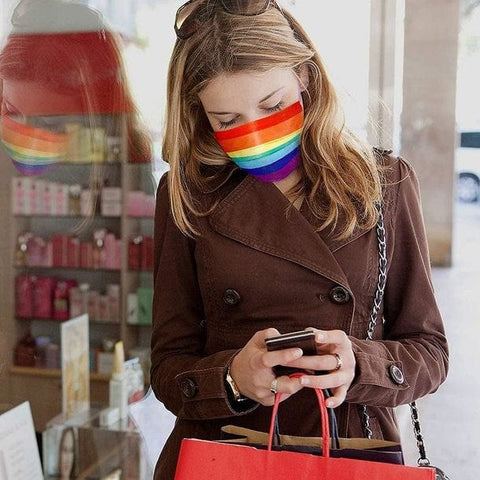 OP-Maske Regenbogen – 50 Stück, BFE ≥ 98 %, TÜV & CE