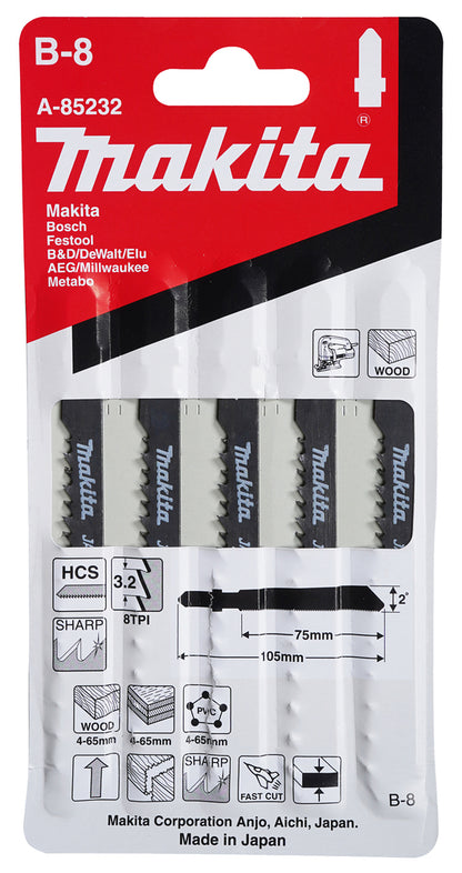 
          5 Stichsägeblätter Typ B-8
          A-85232
        