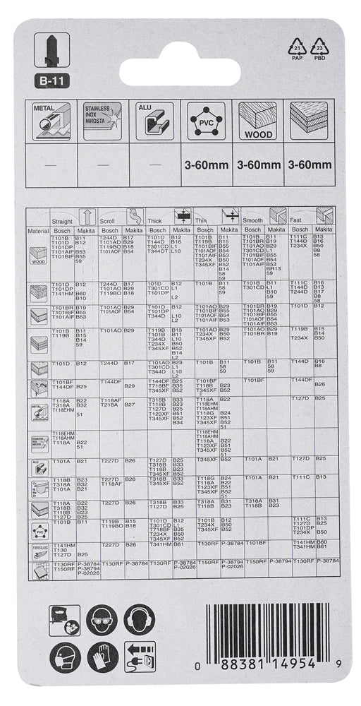 
          5 Stichsägeblätter Typ B-11
          A-85634
        
