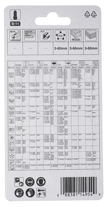 
          5 Stichsägeblätter Typ B-11
          A-85634
        