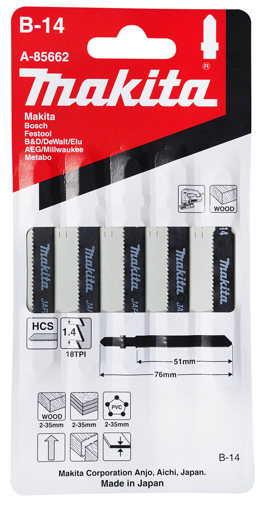 
          5 Stichsägeblätter Typ B-14
          A-85662
        