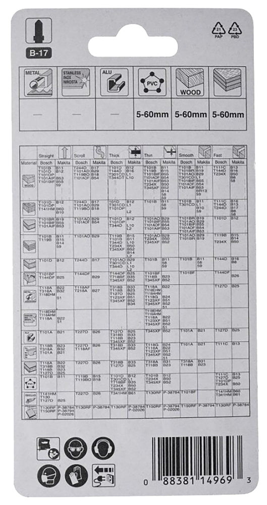 
          5 Stichsägeblätter Typ B-17
          A-85690
        