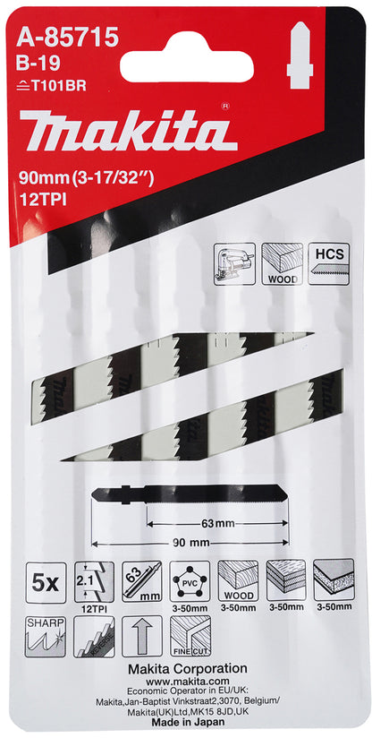 
          5 Stichsägeblätter Typ B-19 für Laminathzolz
          A-85715
        