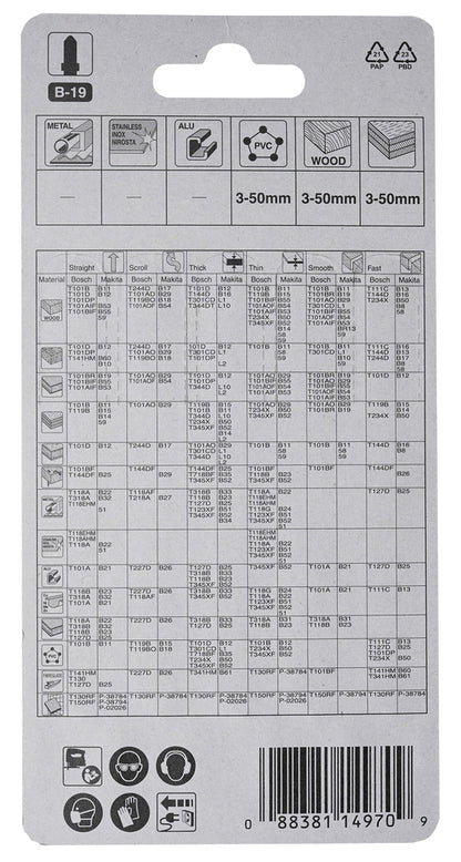 
          5 Stichsägeblätter Typ B-19 für Laminathzolz
          A-85715
        