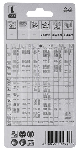 
          5 Stichsägeblätter Typ B-19 für Laminathzolz
          A-85715
        