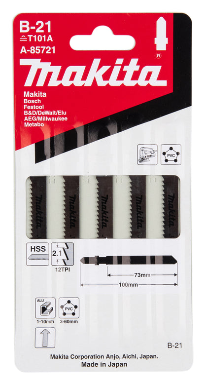 
          5 Metall- Stichsägeblätter  Typ B-21
          A-85721
        