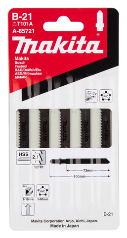 
          5 Metall- Stichsägeblätter  Typ B-21
          A-85721
        