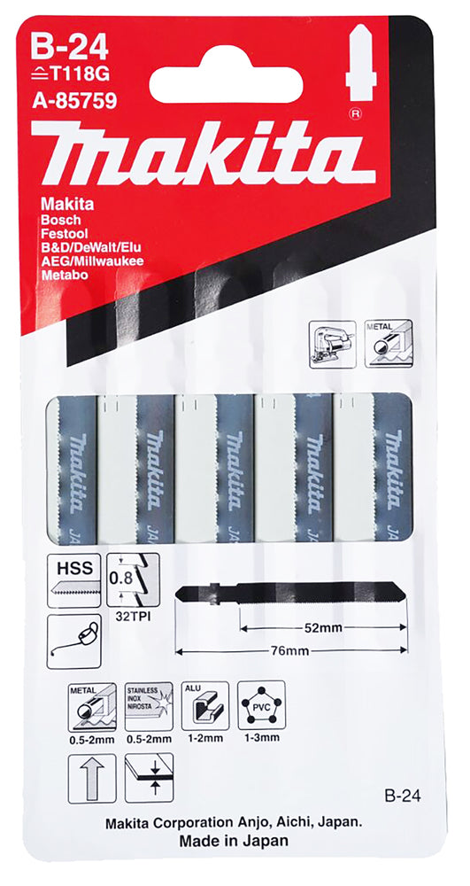 
          5 Metall-Stichsägeblätter Typ B-24
          A-85759
        
