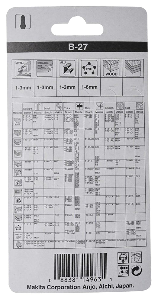 
          5 Metall-Stichsägeblätter Typ B-27
          A-85787
        