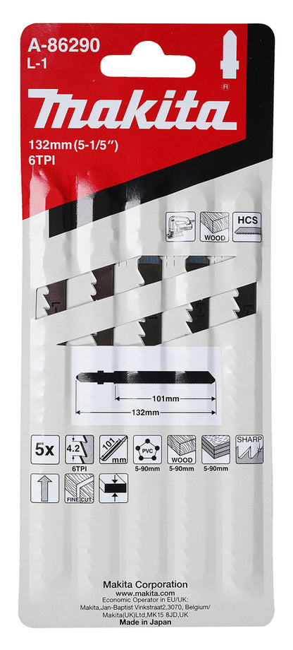 
          5 Stichsägeblätter Typ L-1
          A-86290
        