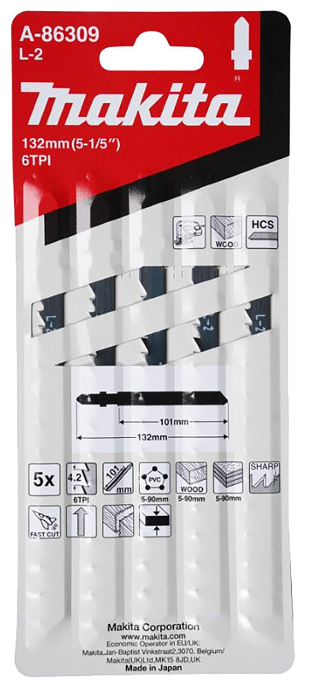 
          5 Stichsägeblätter Typ L-2
          A-86309
        