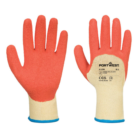 Portwest Grip Xtra Latex-Handschuh – A105 – Gelb/Orange