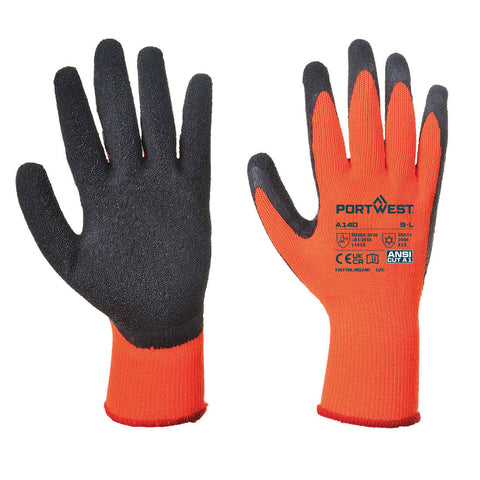 Portwest Thermo Grip Handschuh – A140 – Orange/Schwarz