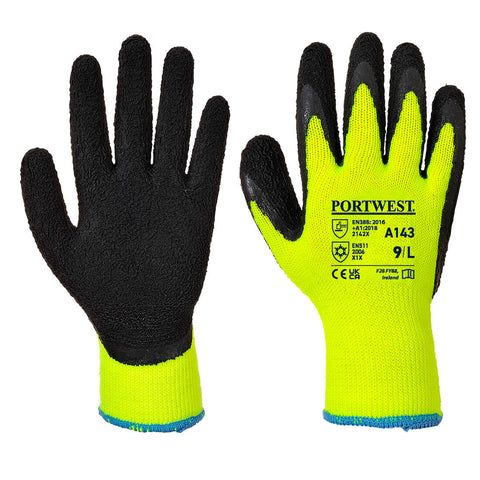 Portwest Thermal Soft Grip Handschuh – A143 – Gelb/Schwarz