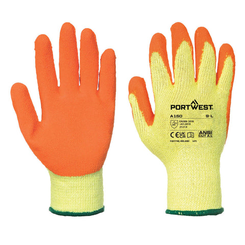 Portwest Klassischer Grip Handschuh Latex – A150 – Orange