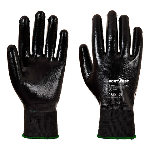 Portwest All-Flex Grip Handschuh – A315 – Schwarz