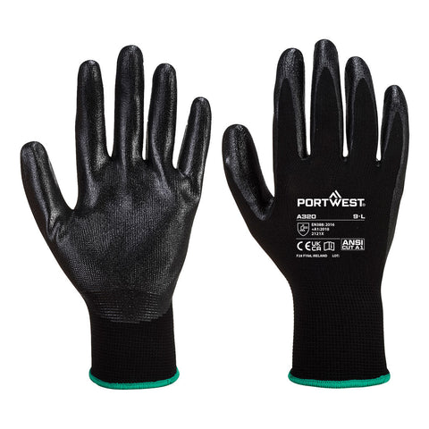 Portwest Dexti-Grip Handschuh – A320 – Schwarz