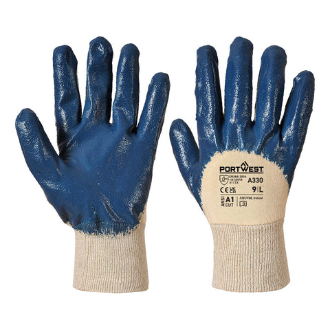 Portwest Dünner Nitrilhandschuh Mit Strickbund – A330 – Marine