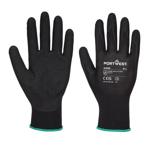 Portwest Dermi-Grip NPR15 Nitril-Handschuh – A335 – Schwarz