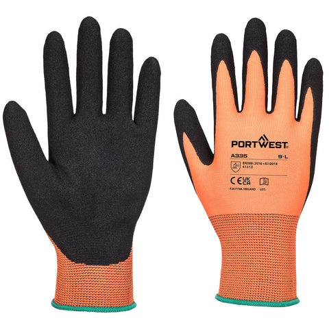 Portwest Dermi-Grip NPR15 Nitril-Handschuh – A335 – Orange/Schwarz
