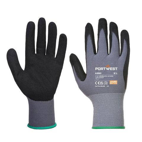 Portwest Dermiflex Nitrilschaum-Handschuh – A350 – Schwarz