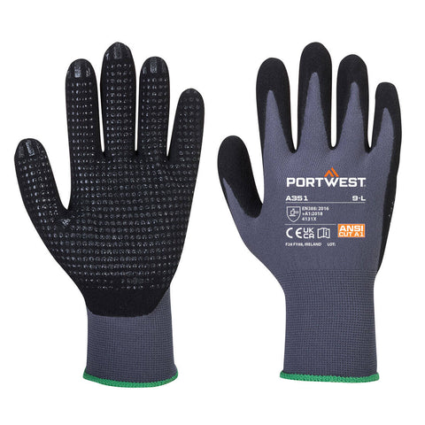 Portwest Dermiflex Plus Handschuh – A351 – Grau/Schwarz