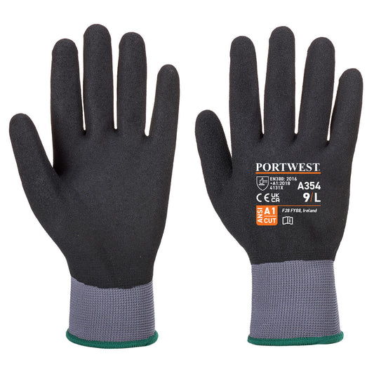 Portwest Dermiflex Ultra Pro Nitrilschaum-Handschuh – A354 – Schwarz
