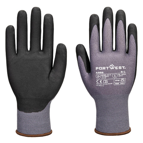 Portwest ESD 15 Nitril Essential Multipack (Pk12) – A356 – Grau/Schwarz