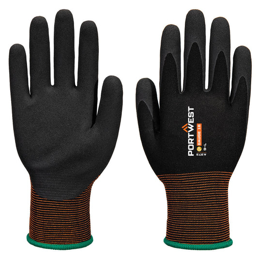 Portwest GP Grip 18 Latex Sandy Handschuh – A373 – Schwarz