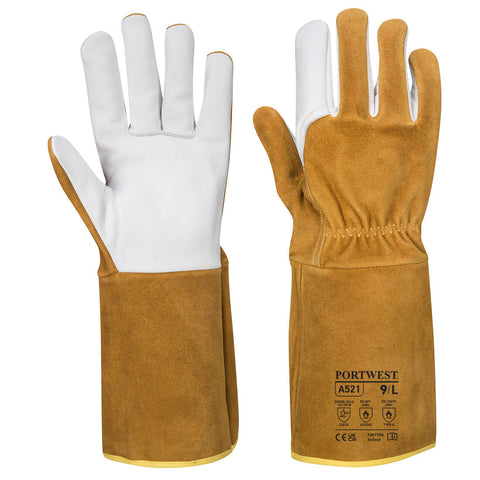 Portwest TIG Ultra Schweißerschutz Handschuh – A521 – Braun