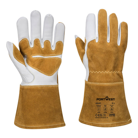 Portwest Ultra Schweisserschutz-Handschuh Mit Stulpe – A540 – Braun
