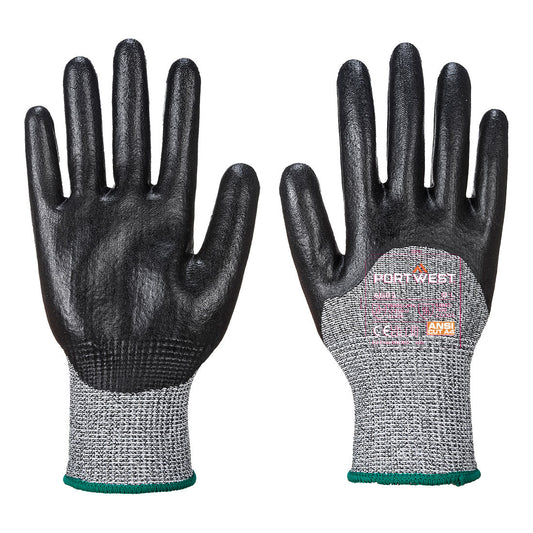 Portwest SCHNITTSCHUTZ-HANDSCHUH mit 3/4 Nitrilschaumbeschichtung – A621 – Schwarz