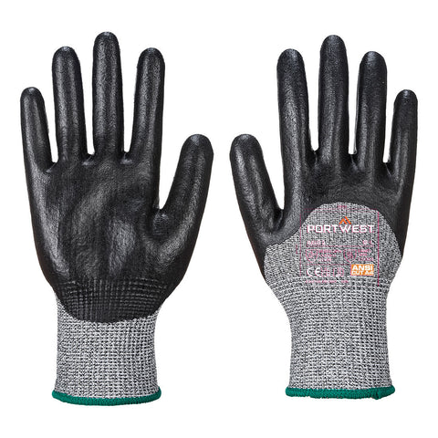 Portwest SCHNITTSCHUTZ-HANDSCHUH mit 3/4 Nitrilschaumbeschichtung – A621 – Schwarz